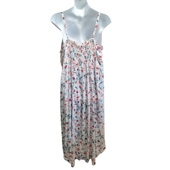 Torrid Floral High-Low Hem Plus Size 4 (4X) Dress Buttons Detail Smocked Back - Picture 6 of 9